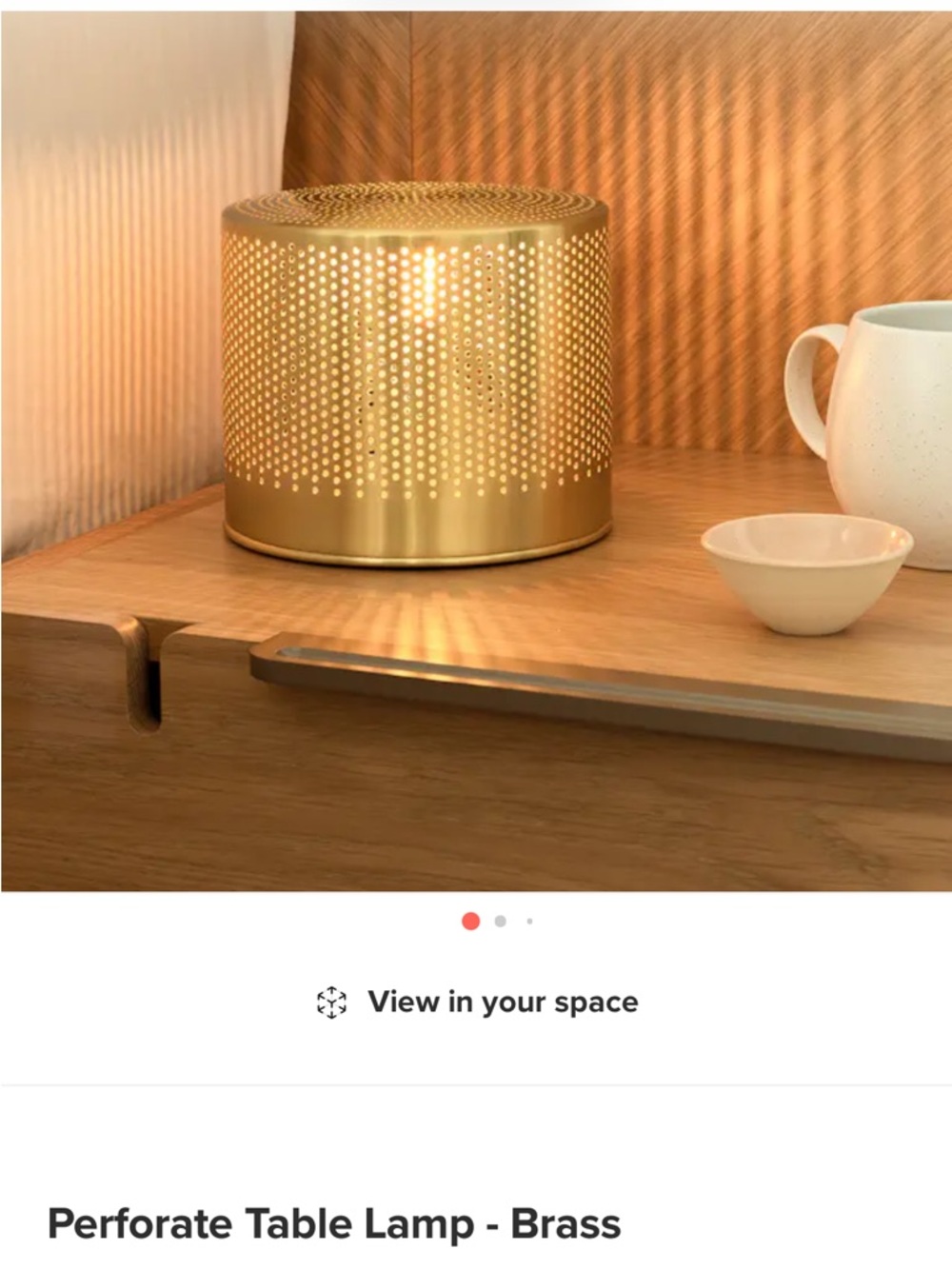 Article Perforate Brass table lamp